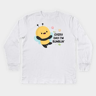 Bumblin' Along Kids Long Sleeve T-Shirt